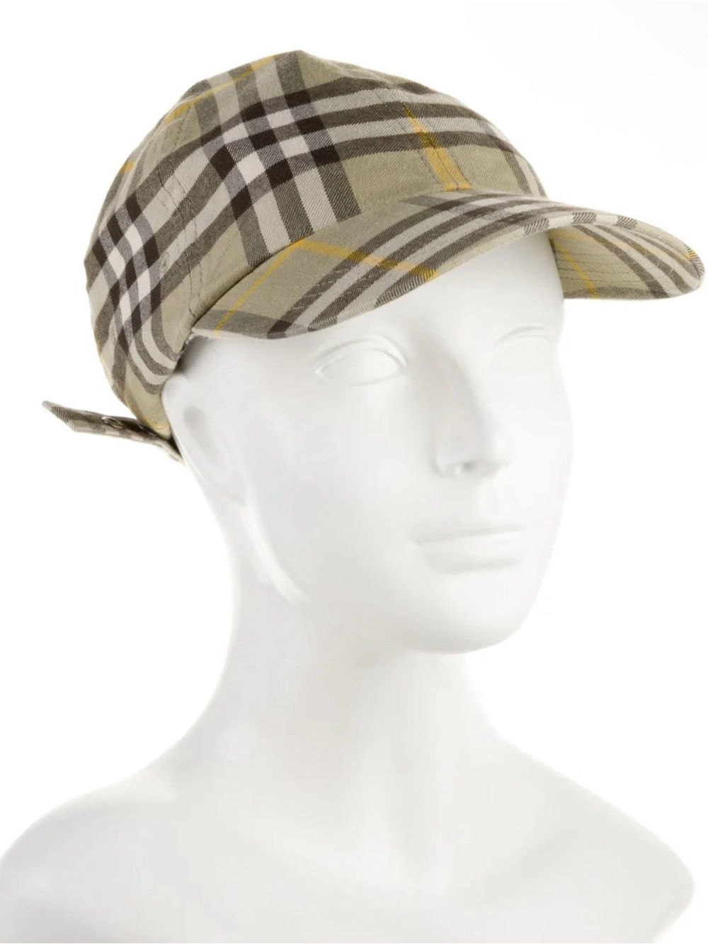 NWT Burberry Baseball Cap in Beige, White, Yellow & Black Size S
